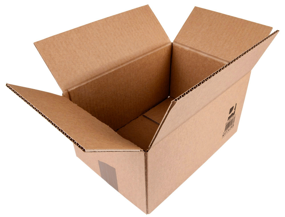 CAISSE AMERICAINE Q-CONNECT ULTRA-RESISTANTE CARTON RECYCLE DOUBLE CANNELURE 7MM 600X400X290MM COLORIS KRAFT
