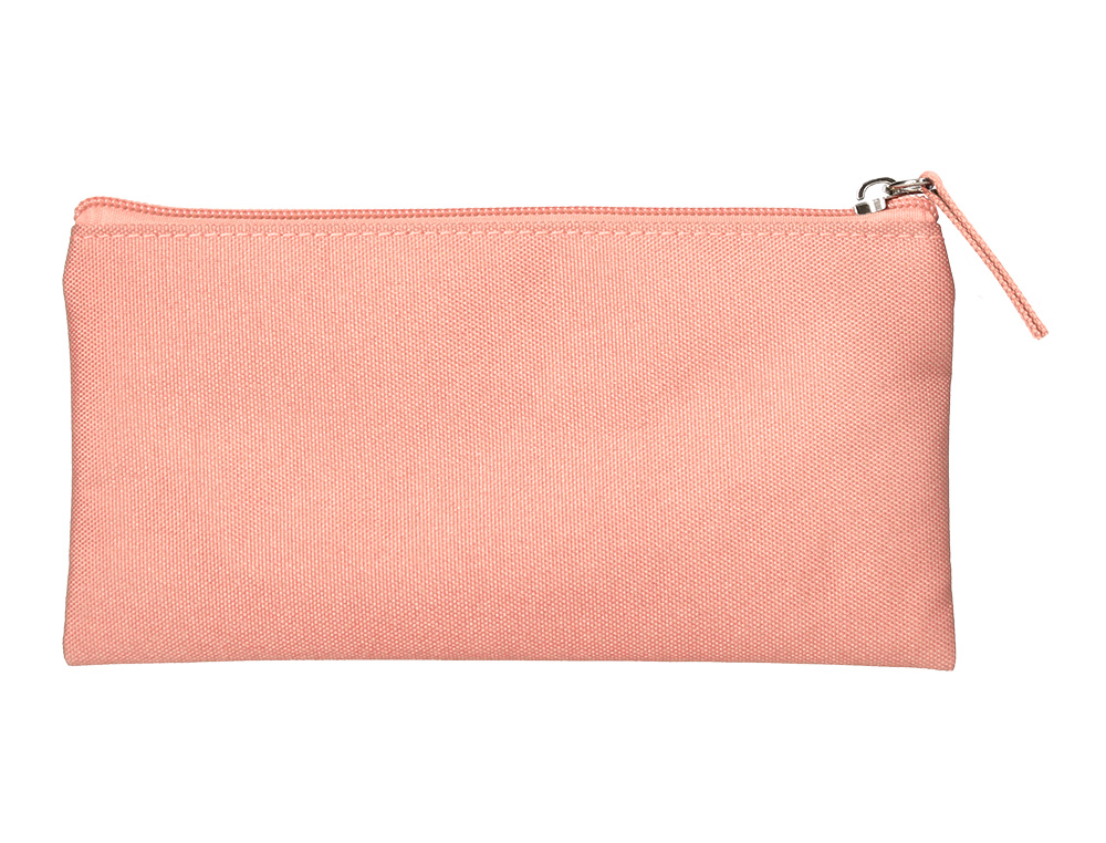 FOURRE-TOUT LIDERPAPEL PLAT 1 COMPARTIMENT 20X10CM COLORIS ROSE PECHE