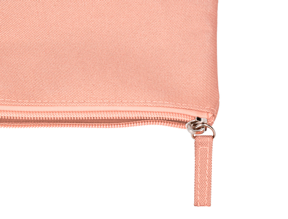 FOURRE-TOUT LIDERPAPEL PLAT 1 COMPARTIMENT 20X10CM COLORIS ROSE PECHE