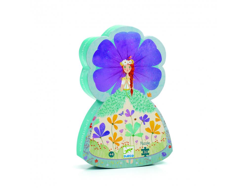 PUZZLES CARTON 30 A 40 PIECES DJECO LA PRINCESSE DU PRINTEMPS 36 PIECES