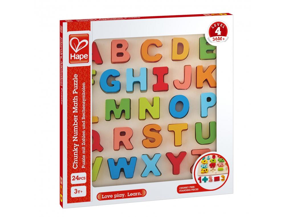 APPRENDRE A LIRE ET A ECRIRE HAPE LETTRES EN BOIS 26 PIECES 1 SUPPORT EN BOIS