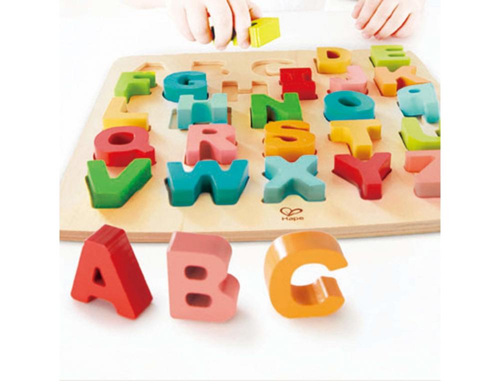 APPRENDRE A LIRE ET A ECRIRE HAPE LETTRES EN BOIS 26 PIECES 1 SUPPORT EN BOIS
