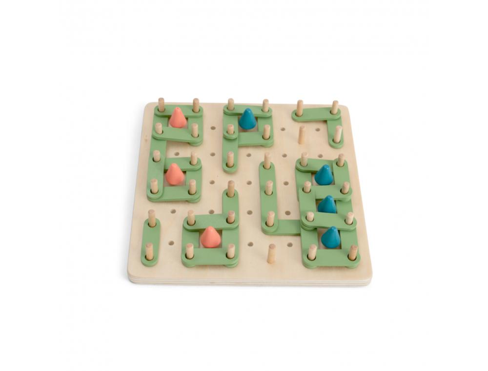 LOGIQUE REFLEXION SMART BS TOYS PLANTE UN ARBRE 1 SOCLE  EN BOIS 50 MORCEAUX DE        BORDURE ET 34 ARBRES