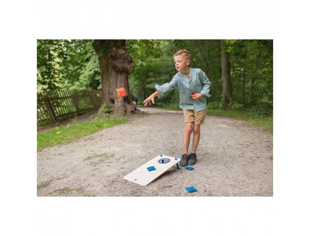 JEUX DE KERMESSE BS TOYS PLANCHE A TROU 21 POINTS 2    PLANCHES BOIS ET 8 SACS