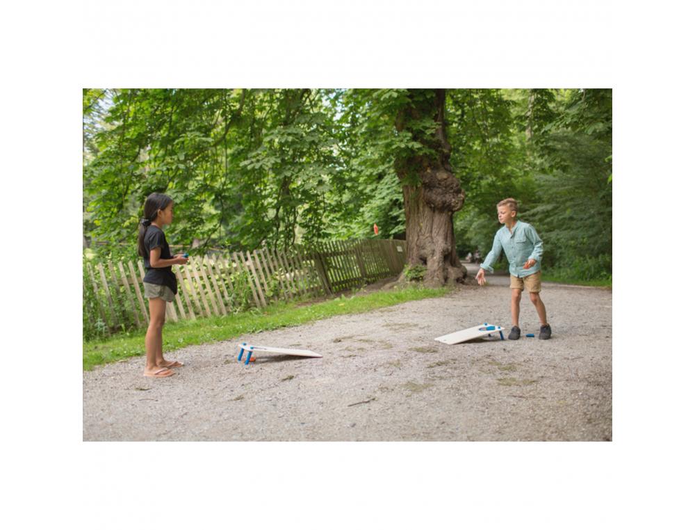JEUX DE KERMESSE BS TOYS PLANCHE A TROU 21 POINTS 2    PLANCHES BOIS ET 8 SACS