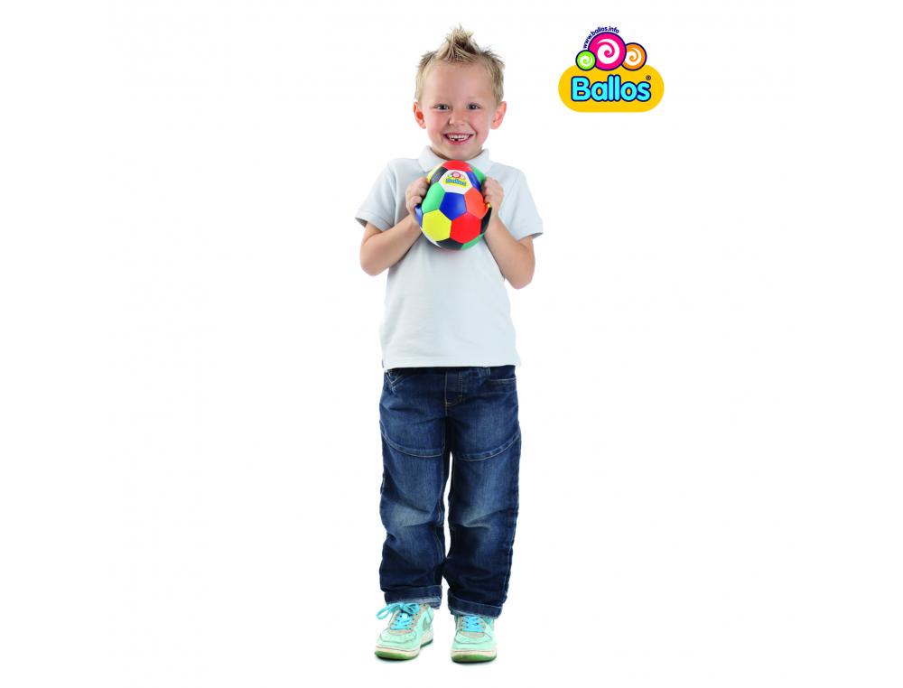 BALLES D EVEIL BALLOS BALLE ARLEQUIN COLOREE TOUCHER      AGREABLE SOUPLE 16 CM