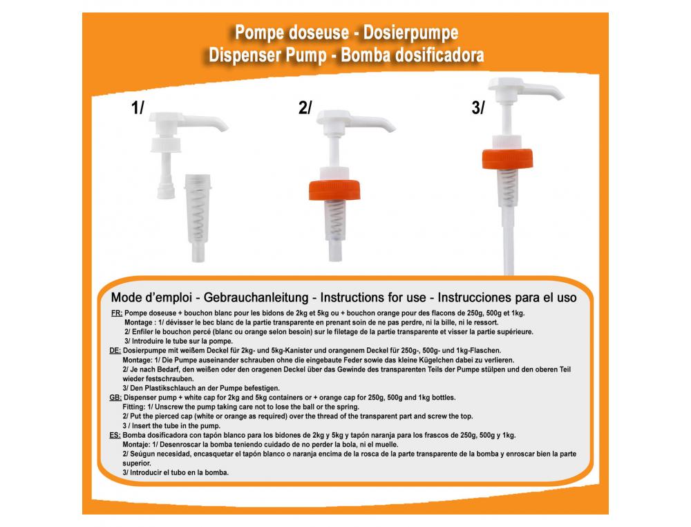 POMPE DOSEUSE O COLOR POUR GROS FLACONS DE COLLE 2 A 5L