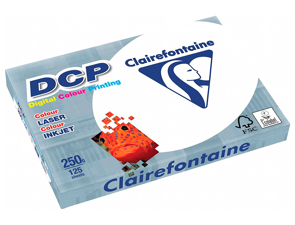 PAPIER CLAIREFONTAINE MULTIFONCTION LASER COULEUR DCP A4 250G/M2 BLANC SATIN PARFAITE OPACIT 125 FEUILLES