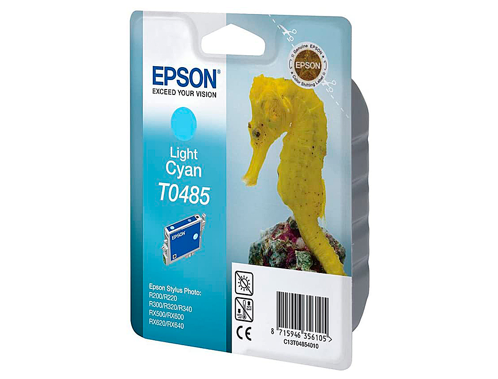 CARTOUCHE EPSON T0485 JET D'ENCRE C13T04854010 COULEUR CYAN CLAIR 400P