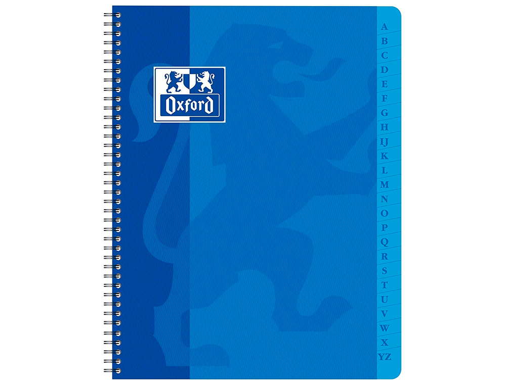 RÉPERTOIRE OXFORD RELIURE INTÉGRALE COUVERTURE LAVABLE TOUCHES PLASTIFIÉES A4 180 PAGES 90G 5X5MM ASSORTIS