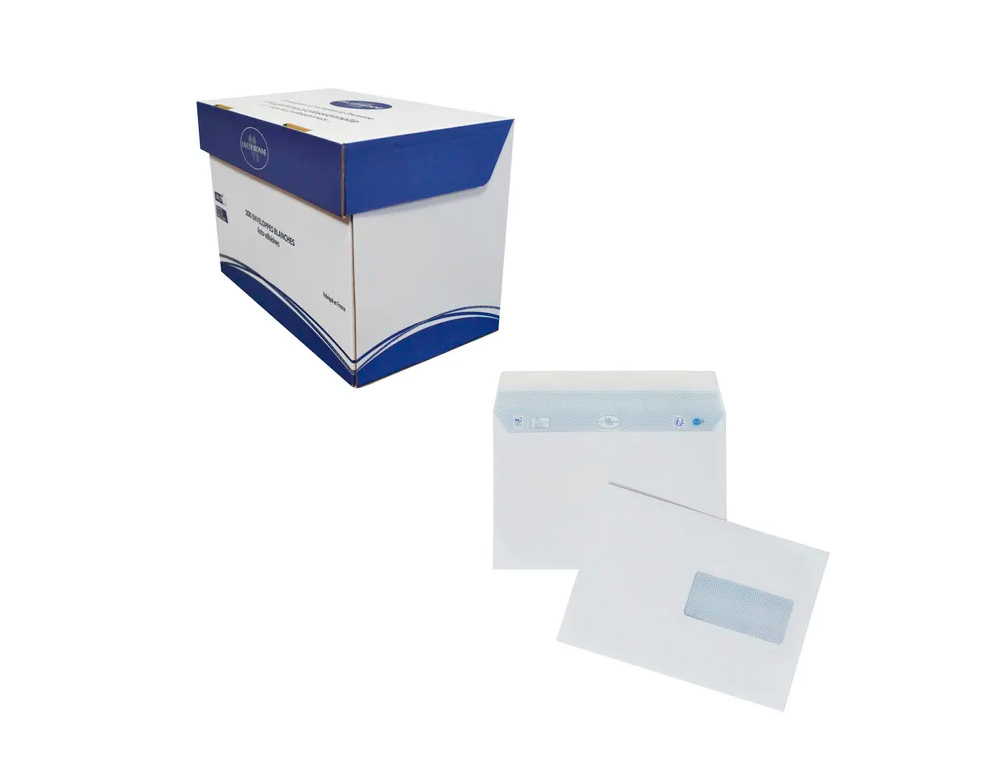 ENVELOPPE LA COURONNE VÉLIN SUPÉRIEUR C5 162X229MM 100G FENÊTRE 45X100MM COLORIS BLANC BOÎTE 200U