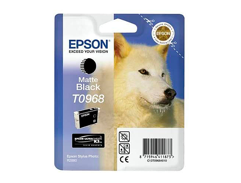 CARTOUCHE EPSON T0968 JET D'ENCRE C13T09684010 COULEUR NOIR MAT 495P