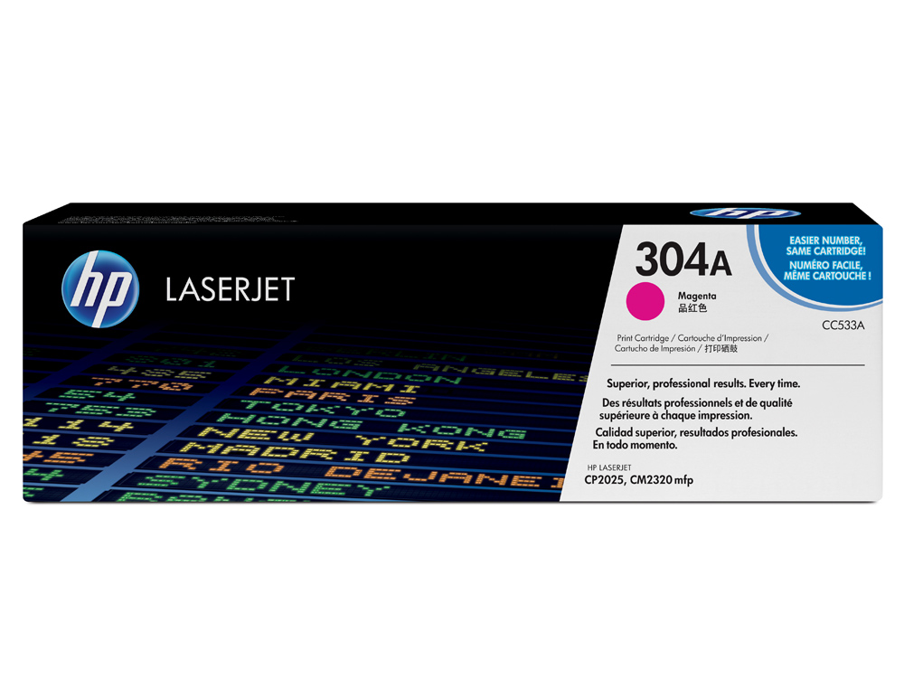 TONER LASER HP 304A CC533A POUR COLOR LASERJET CM2320MFP/CP2025 COULEUR MAGENTA 2800P