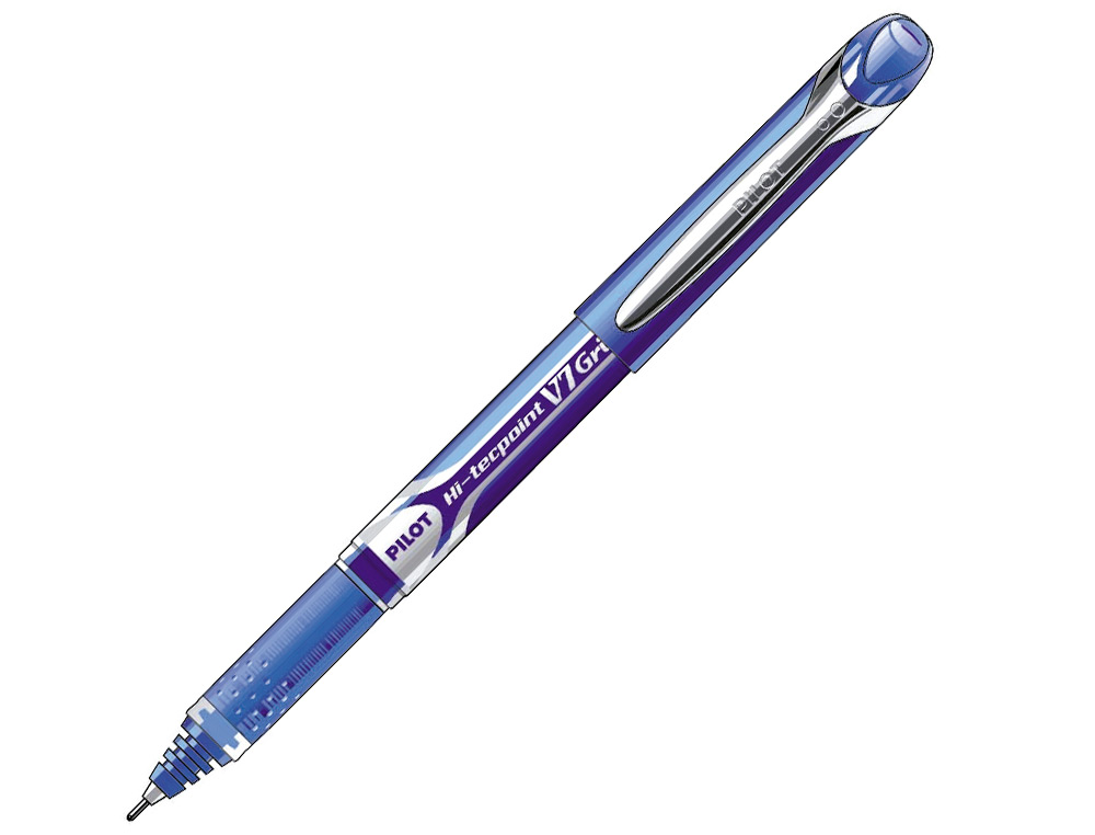 STYLO PILOT V7 GRIP ÉCRITURE MOYENNE 0.5MM CLIP MÉTAL GRIP PRÉHENSION NIVEAU ENCRE LIQUIDE VISIBLE 1600M ÉCRITURE BLEU