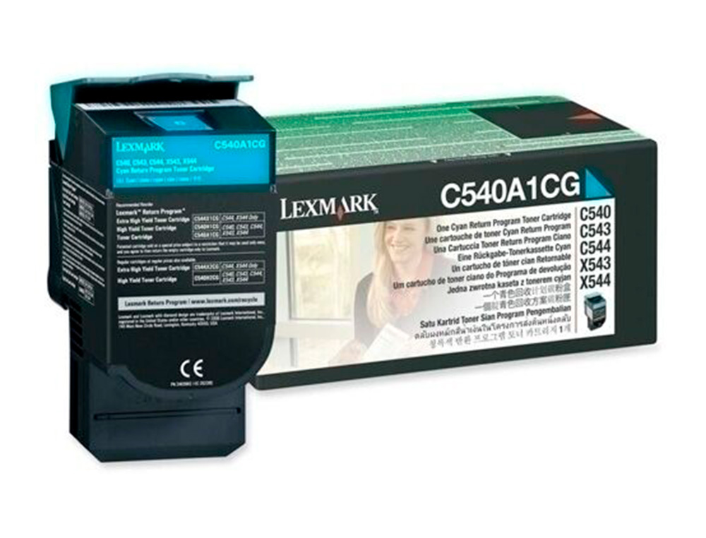 TONER LASER LEXMARK C540/C543/C544/X543/X544 C540A1CG COULEUR CYAN 1000P