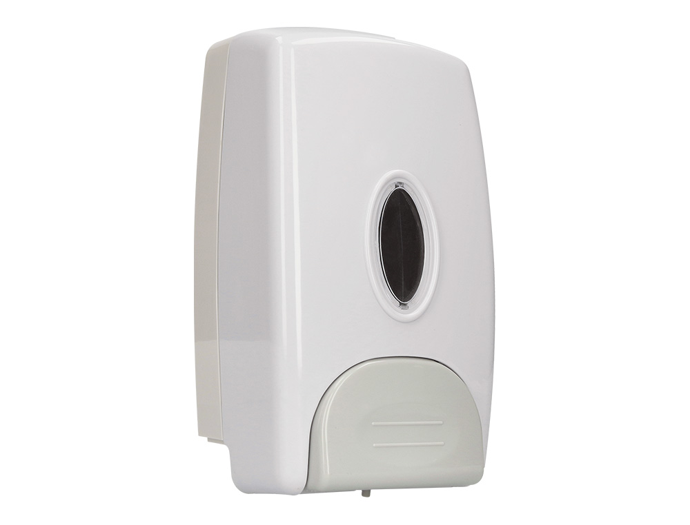DISTRIBUTEUR SAVON Q-CONNECT MANUEL INDICATEUR NIVEAU 1000ML COLORIS BLANC/GRIS 235X135X95MM