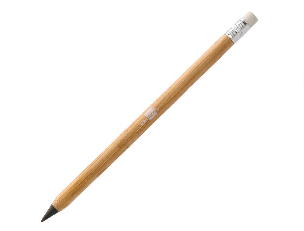 CRAYON A PAPIER LIDERPAPEL CORPS EN BAMBOU POINTE GRAPHITE HB AVEC GOMME