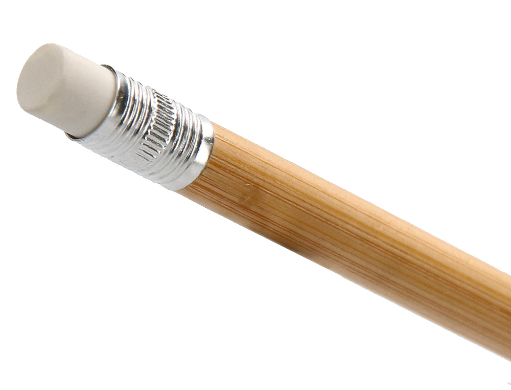 CRAYON A PAPIER LIDERPAPEL CORPS EN BAMBOU POINTE GRAPHITE HB AVEC GOMME