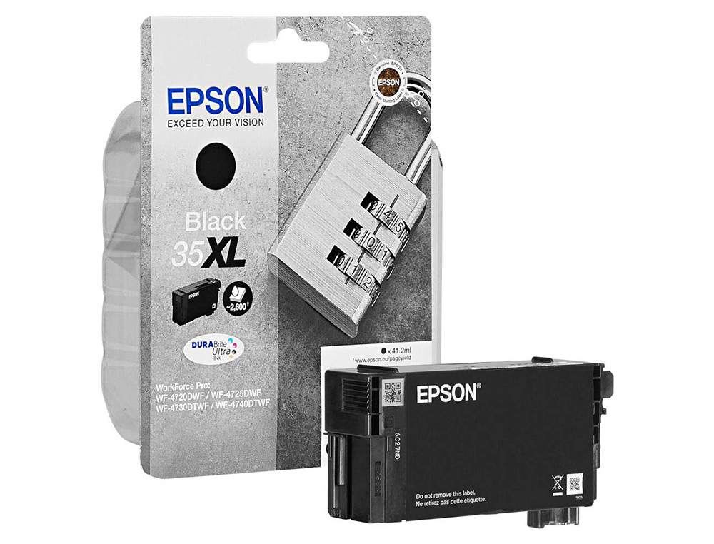 CARTOUCHE EPSON 35XL CADENAS T35914010 COULEUR NOIR HAUTE CAPACITÉ
