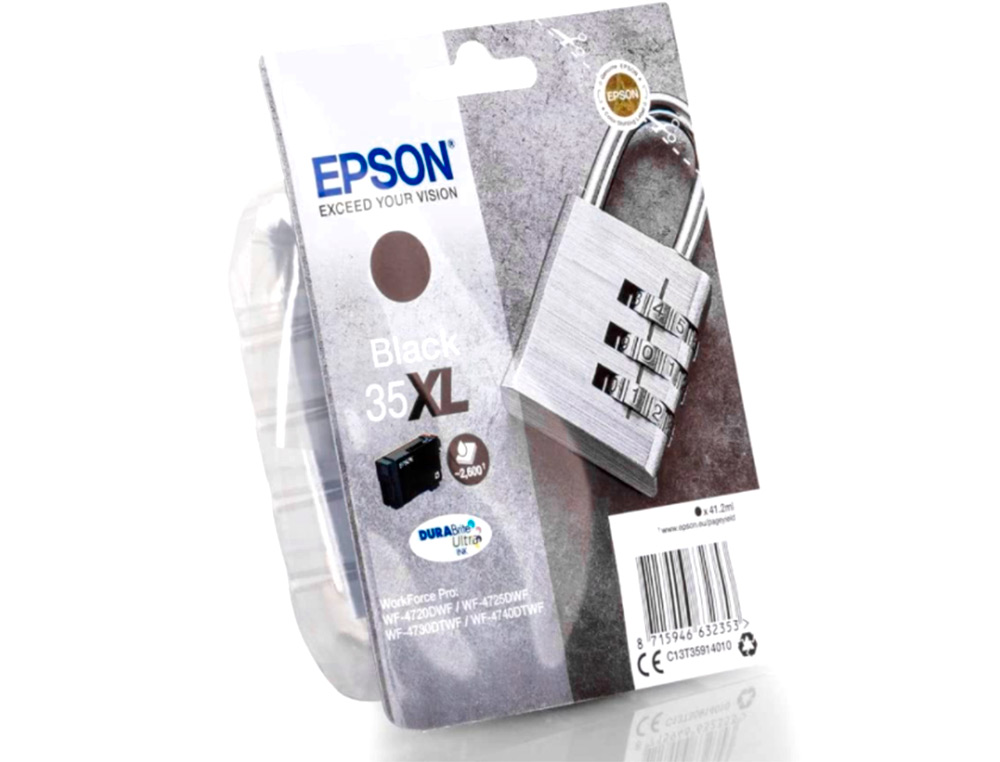 CARTOUCHE EPSON 35XL CADENAS T35914010 COULEUR NOIR HAUTE CAPACITÉ