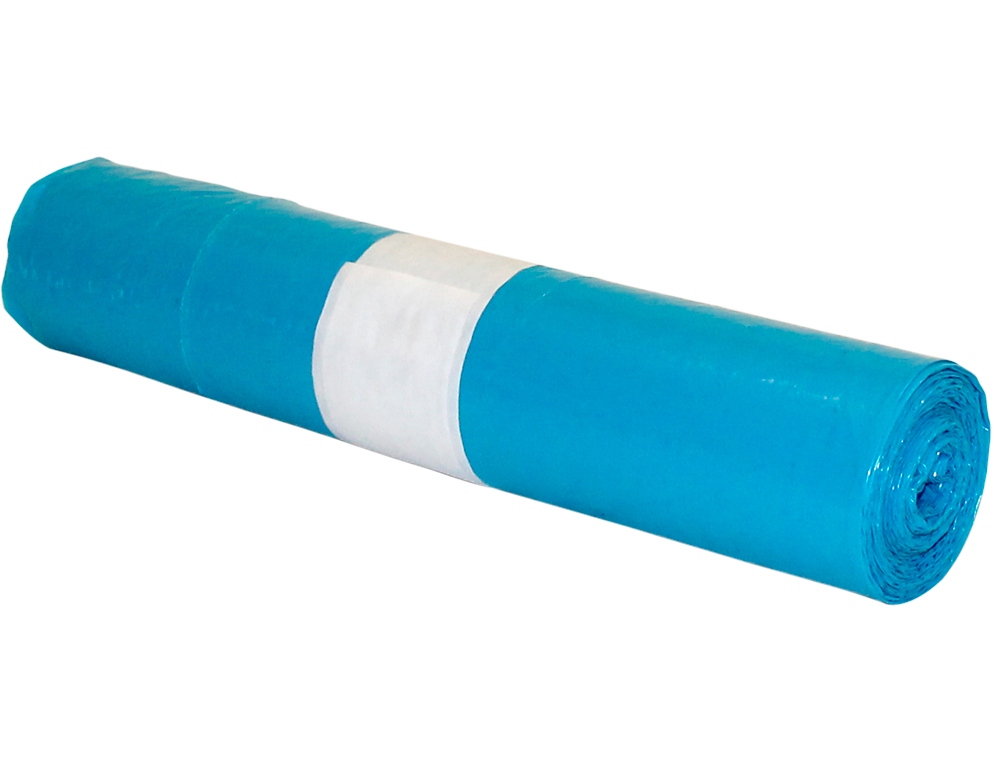 SAC POUBELLE INDUSTRIEL 70X90CM CALIBRE 110 CAPACIT 50L COLORIS BLEU ROULEAU 10 UNITS