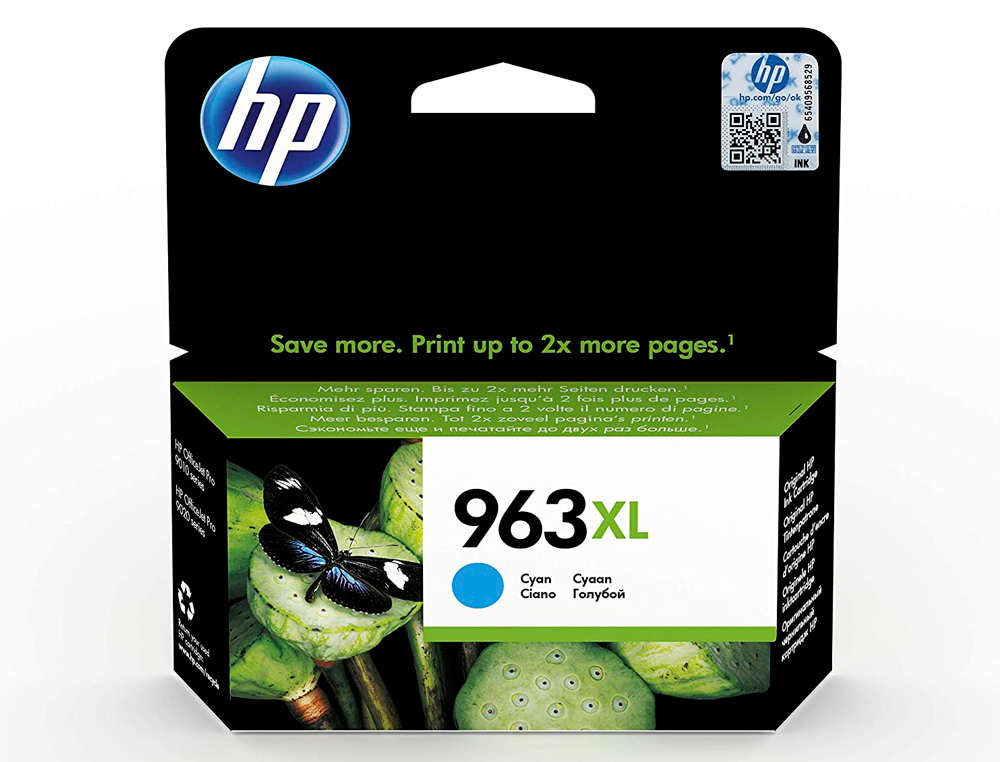 CARTOUCHE HP JET ENCRE 963 XL OFFICEJET PRO 9010 - 9020 / 9022 / 9023 / 9025 1600 PAGES CYAN