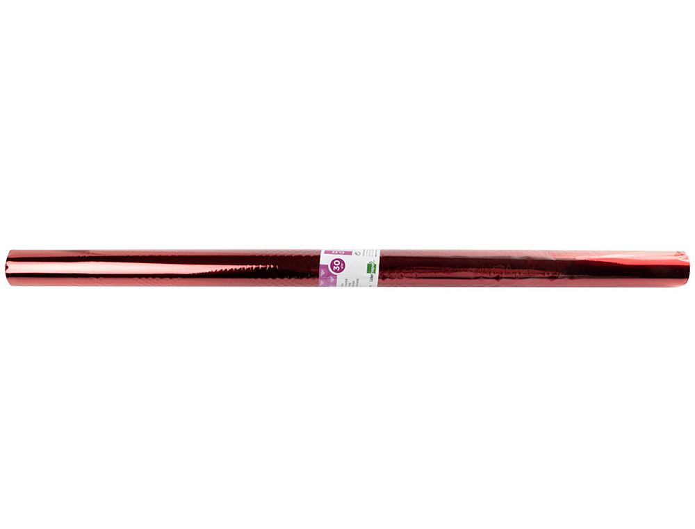 PAPIER CELLOPHANE LIDERPAPEL COLORIS ROUGE ROULEAU 0.60X10M