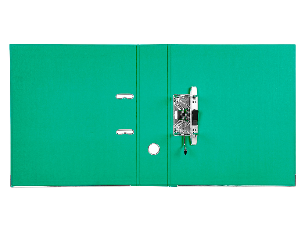 CLASSEUR LEVIER LIDERPAPEL A4 DOCUMENTA CARTON REMBORDÉ 1,9MM DOS 75MM RADO MÉTALLIQUE COLORIS VERT