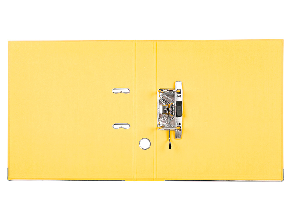 CLASSEUR LEVIER LIDERPAPEL A4 DOCUMENTA CARTON REMBORDÉ 1,9MM DOS 52MM RADO MÉTALLIQUE COLORIS JAUNE