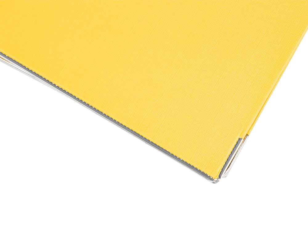 CLASSEUR LEVIER LIDERPAPEL A4 DOCUMENTA CARTON REMBORDÉ 1,9MM DOS 52MM RADO MÉTALLIQUE COLORIS JAUNE