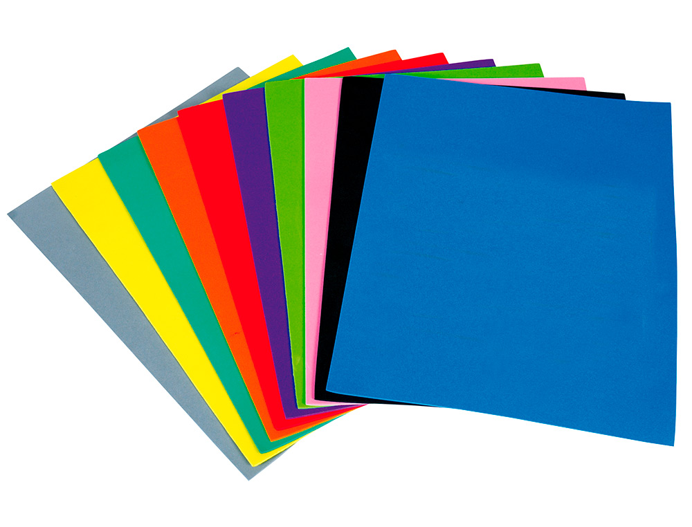 PLAQUE MOUSSE LIDERPAPEL 50X70CM 60G/M2 ÉPAISSEUR 1.5MM UNICOLORE VERT