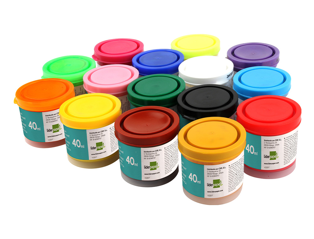 GOUACHE SCOLAIRE LIDERPAPEL COLORIS ORANGE POT 40ML
