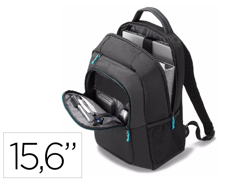 SAC A DOS DICOTA ORDINATEUR PORTABLE CAPACITE 14-15.6 1   POCHE AVANT ET 1 COMPARTIMENT COLORIS NOIR