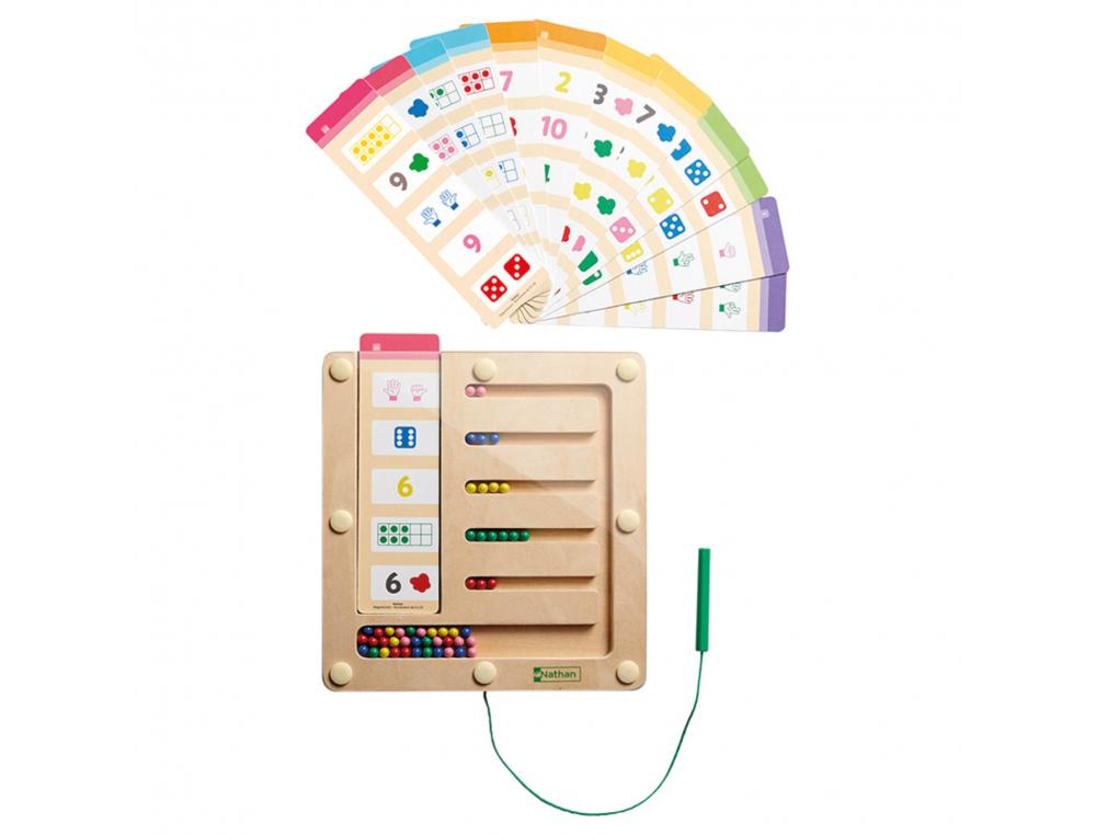 JEU DE PARCOURS NATHAN MAGNETICOLOR NUMERATION DE 0  A 10
