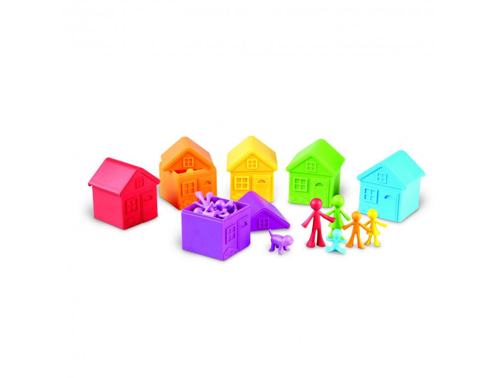 ATELIER DE TRI DU QUARTIER LEARNING RESOURCES LOTS DE    PERSONNAGES ET MAISON EN 3D