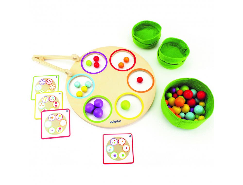 MARBELINO BELEDUC JEU EN BOIS MULTIPLES ACTIVITES DE TRI ET DE MOTRICITE LOT DE 42 PIECES