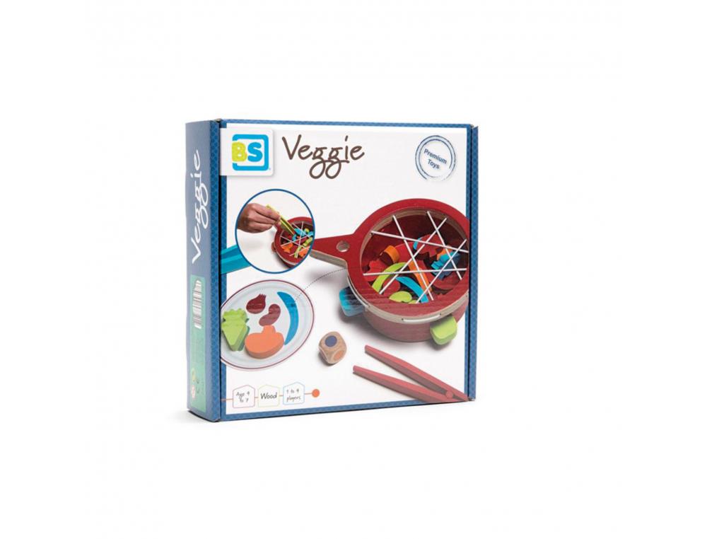 JEU VEGGIE BS TOYS JEU ALIMENTAIRE AVEC ACCESSOIRES  DE VAISSELLE ET LEGUMES EN    CARTON