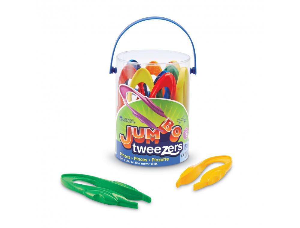 PINCES JUMBO POUR TRI LEARNING RESOURCES LOT DE 12  PIECES 15 CM