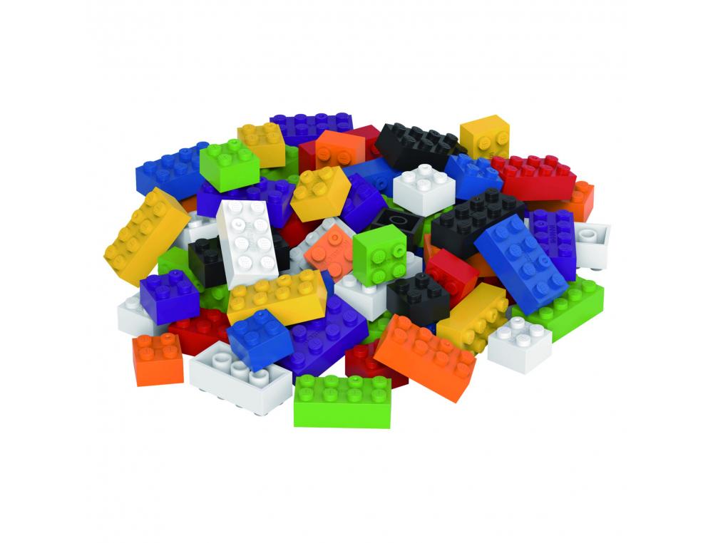 ENSEMBLE DE 500 BRIQUES ASSORTIES BIOBUDDI FORMES ET  COLORIS ASSORTIS 500 PIECES