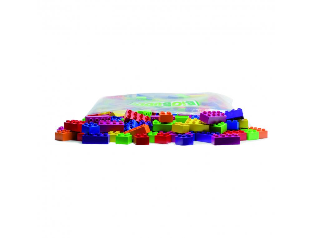 ENSEMBLE DE 500 BRIQUES ASSORTIES BIOBUDDI            DIFFERENTES FORMES BLOCS DE   CONSTRUCTION 2 TAILLES