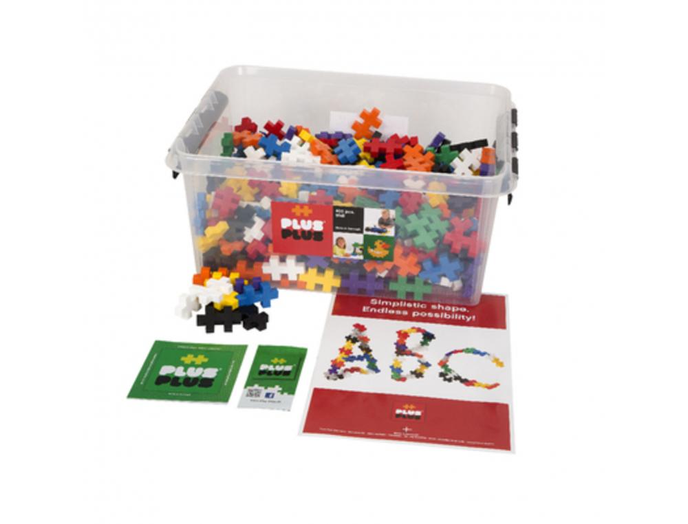 PLUS PLUS BIG PLUS PLUS FORME UNIQUE QUI S EMBOITE A L      INFINI SANS PVC 2D OU 3D 5X3  CM 400 PIECES COLORIS