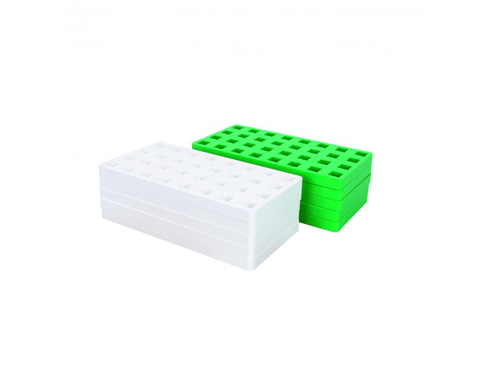 LOT PLUS PLUS BIG PLUS PLUS PLAQUE POUR PLUS PLUS MIDI 10 PIECES 5 PLAQUES PAR COLORIS  BLANC ET VERT