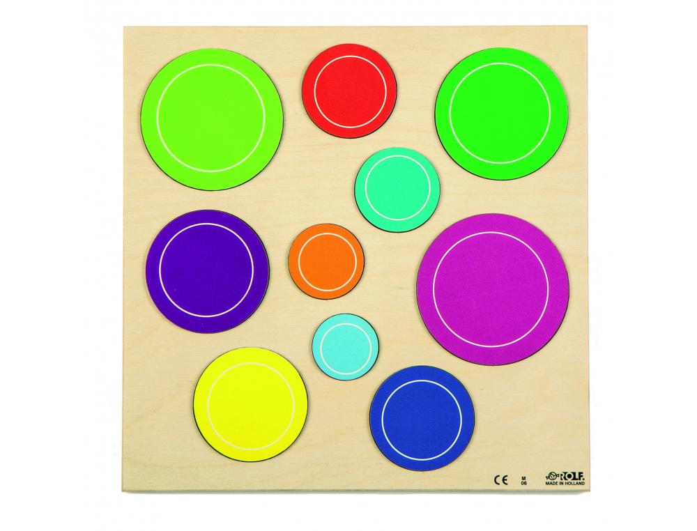 ENCASTREMENT BULLES DE COULEUR ROLF PUZZLE EN RELIEF BULLES COLOREES DIFFERENTES   TAILLES 10 PIECES ET 1