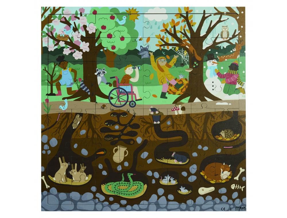 PUZZLES AU DESSUS ET SOUS LE SOL ROLF LA FORET 48 PIECES