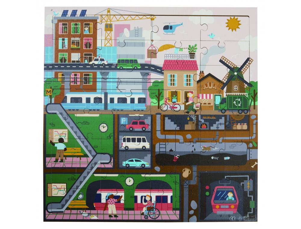 PUZZLES AU DESSUS ET SOUS LE SOL ROLF LA VILLE 48 PIECES
