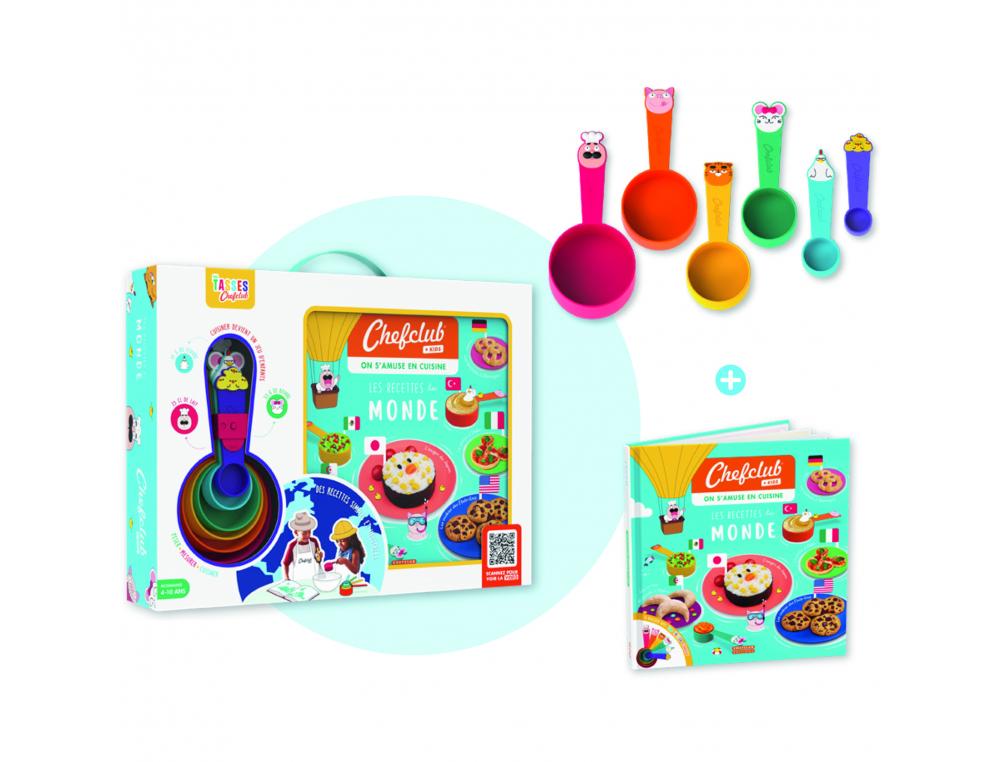 CHEF CLUB CHEFCLUB COFFRET KIDS LES RECETTES DU MONDE 20 RECETTES EMBLEMATIQUES DU     MONDE 1 ATLAS DES RECETTES 6