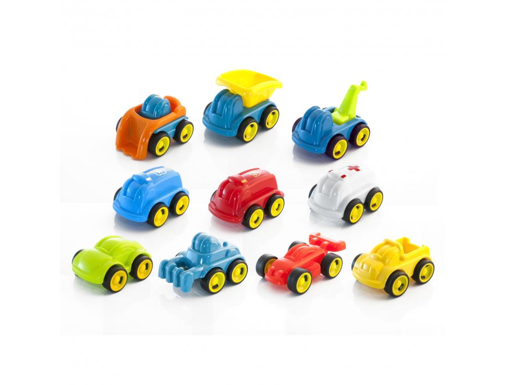 ASSORTIMENT DE  10VEHICULES DE 12CM EN PLASTIQUE MINILAND