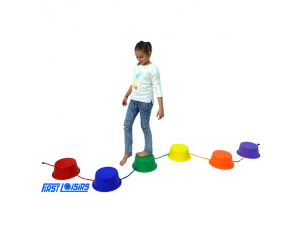 PARCOURS ET EQUILIBRE SENTIER DES PAS CHINOIS 6 PLOTS       RELIES EQUILIBRE DES ENFANTS  LOT DE 6 PLOTS ASSORTIS