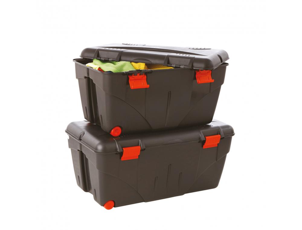 MALLE RANGEMENT TREMBLAY COUVERCLE DECLIPSABLE 2       ROULETTES CAPACITE 200L       85X61X51CM