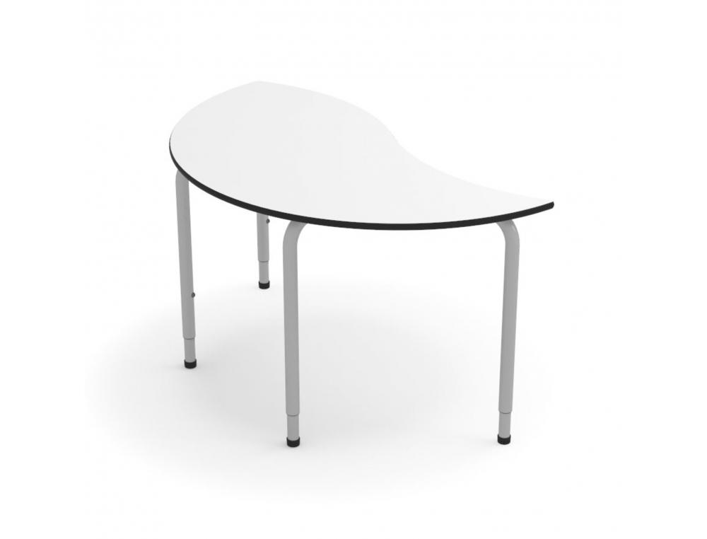 TABLE MIRPLAY DEMI LUNE METAL 130X73CM MATERNELLE